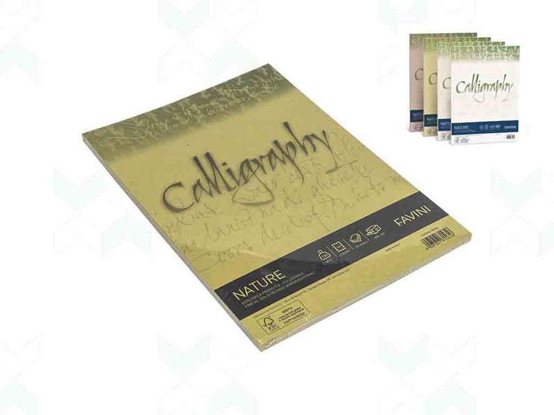 FAVINI Carta A4 Calligraphy Nature gr. 100/120 - 50 fogli PZ.5