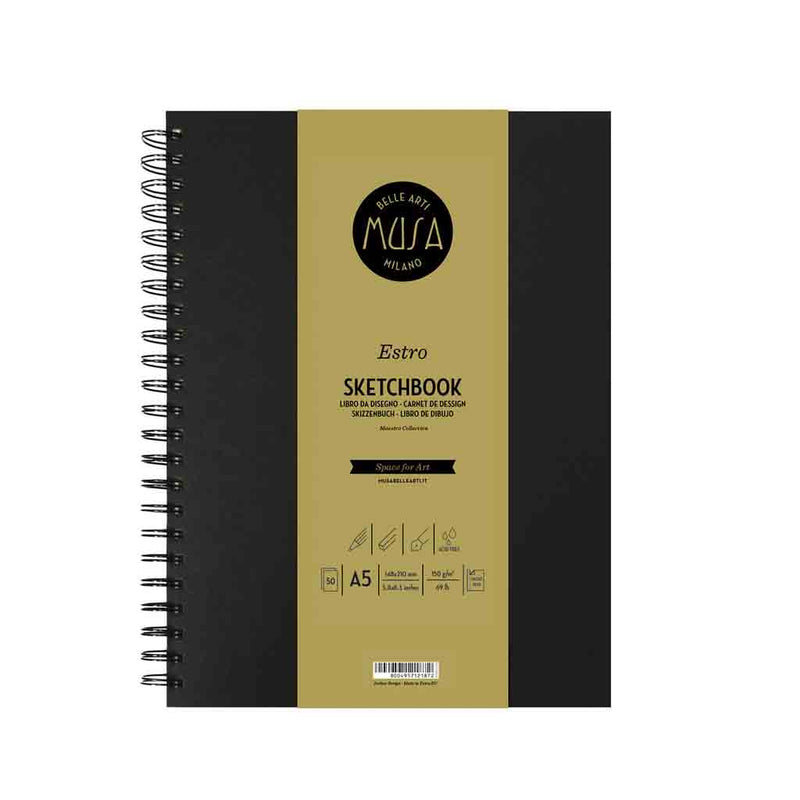 MUSA Sketchbook Estro A5 Spirale 150gr. 50 fogli pz.2